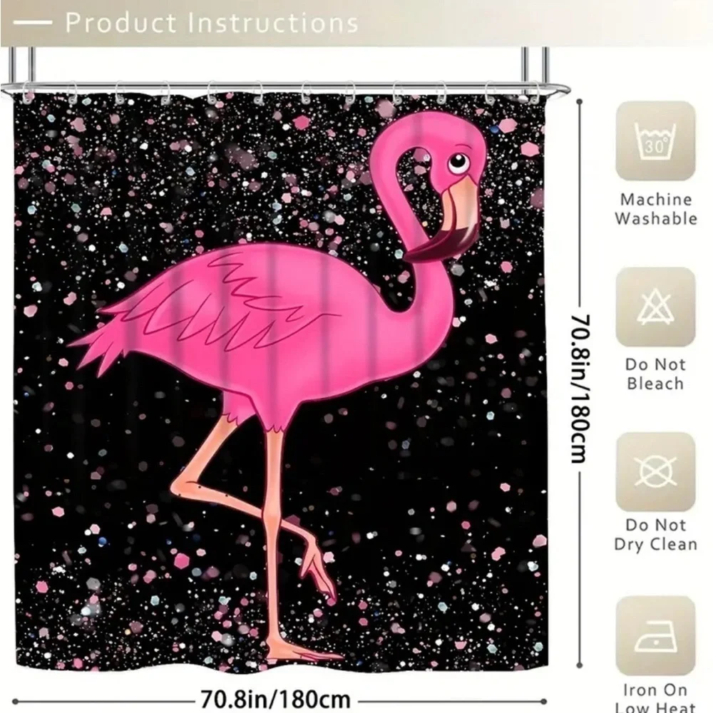 4pc Pink Flamingo Bathroom Set NWT